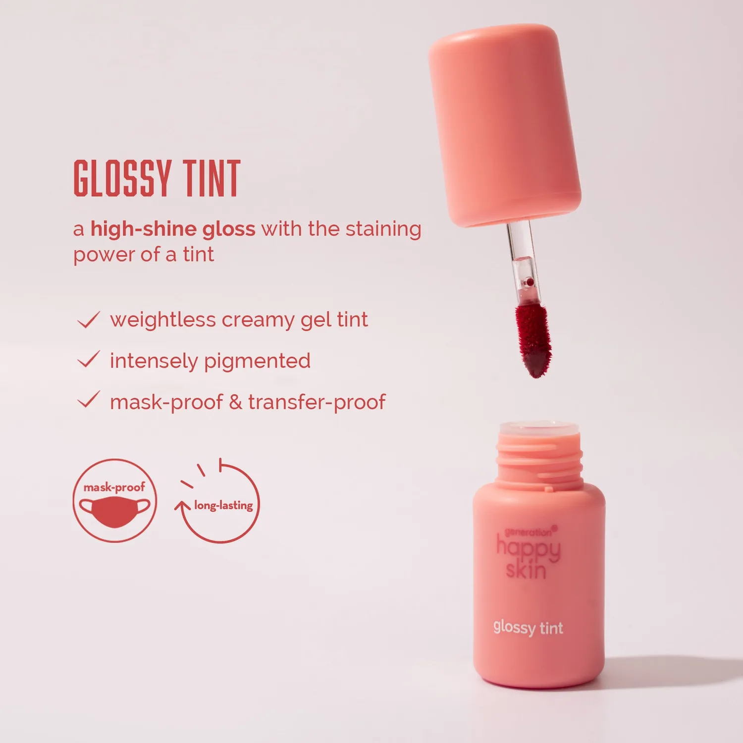 Generation Happy Skin Glossy Tint gloss teinte Crimson
