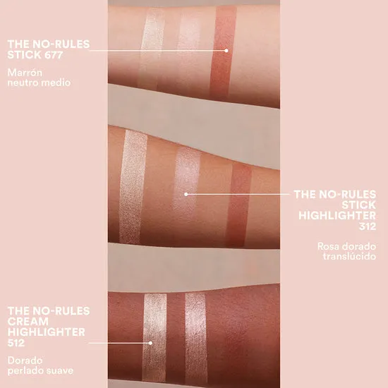 3INA The No-Rules Stick enlumineur 312 rose doré