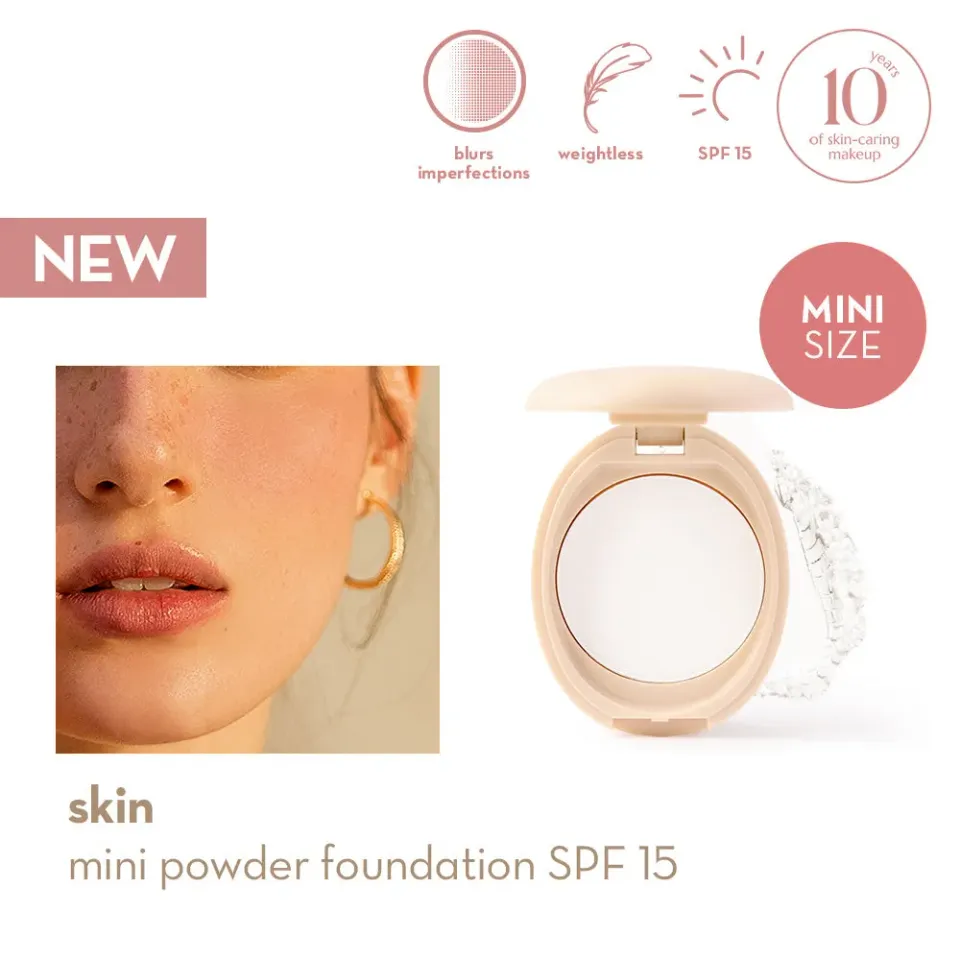 Happy Skin Off Duty Mini fond de teint poudre Skin SPF15
