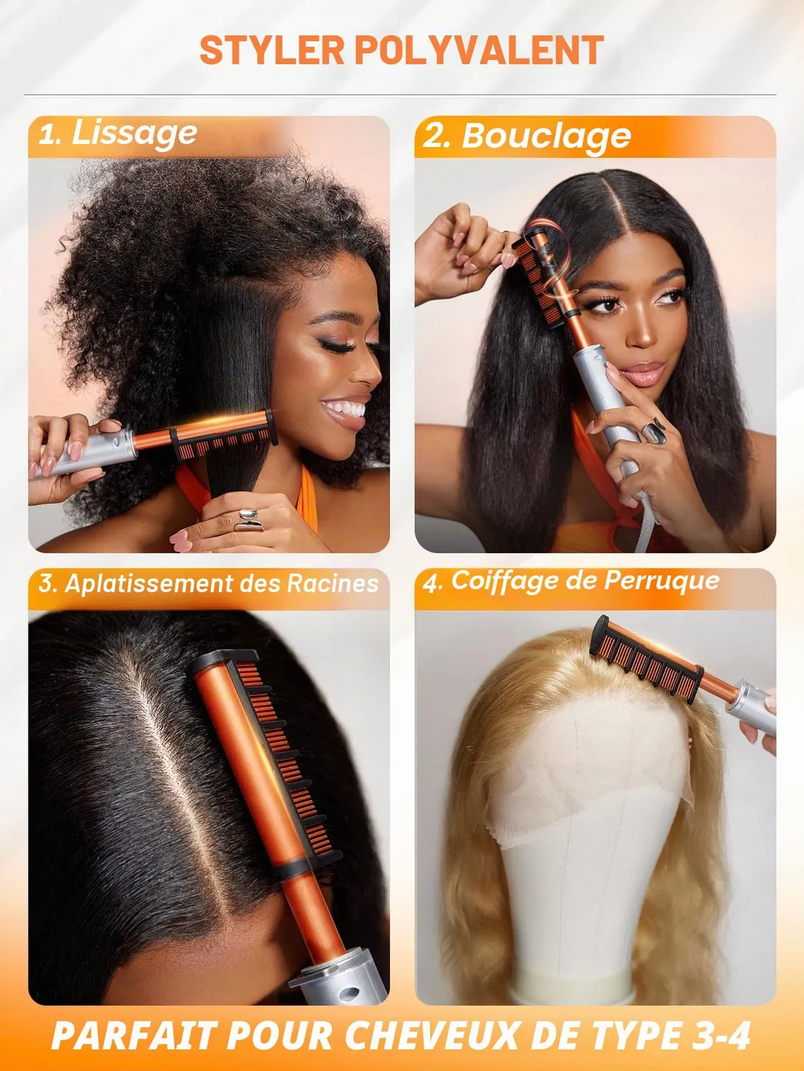SHEGLAM Anti-Brûlure Gloss Pro lisseur cheveux crépus