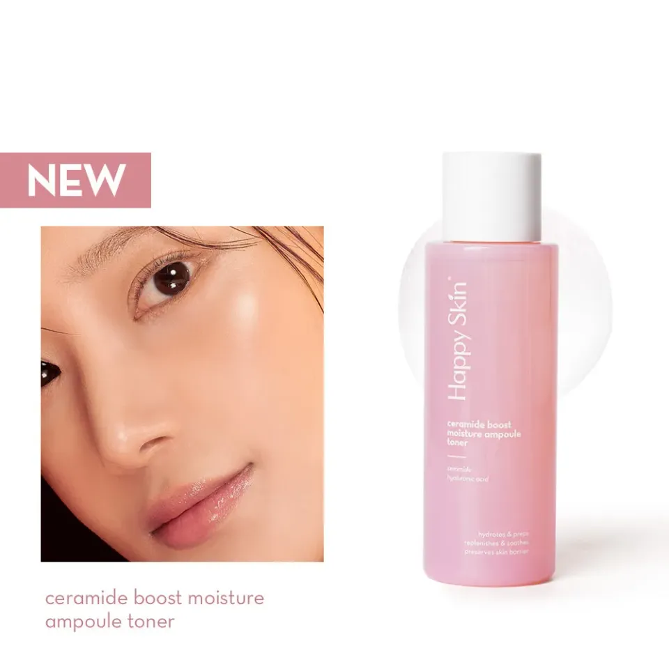Happy Skin Ceramide Boost lotion tonique ampoule hydratante