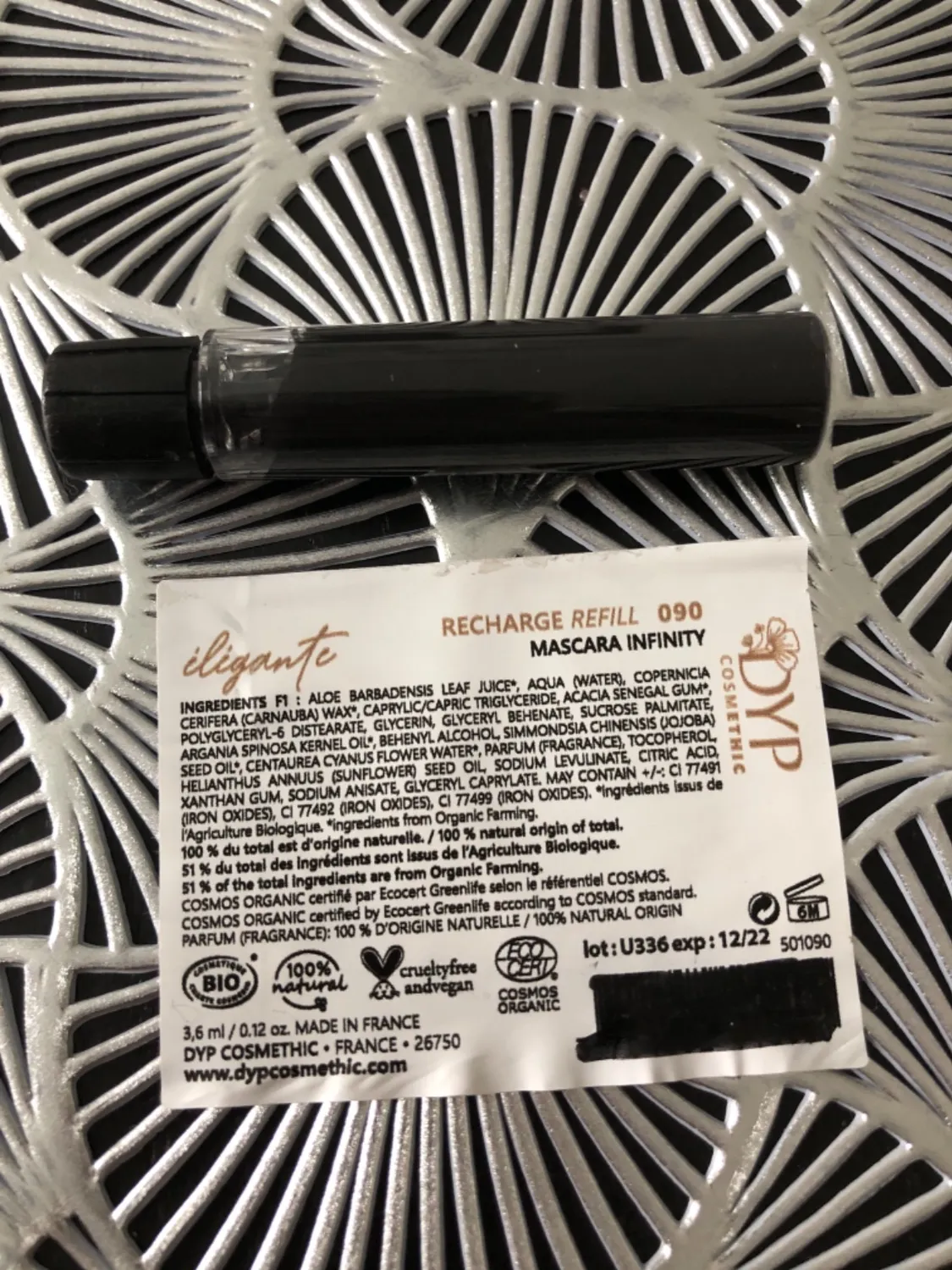 DYP Infinity 090 Mascara Noir recharge bio allongeant