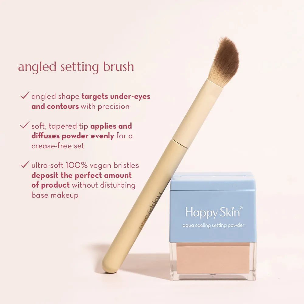 Happy Skin Angled pinceau teint duo correcteur et poudre