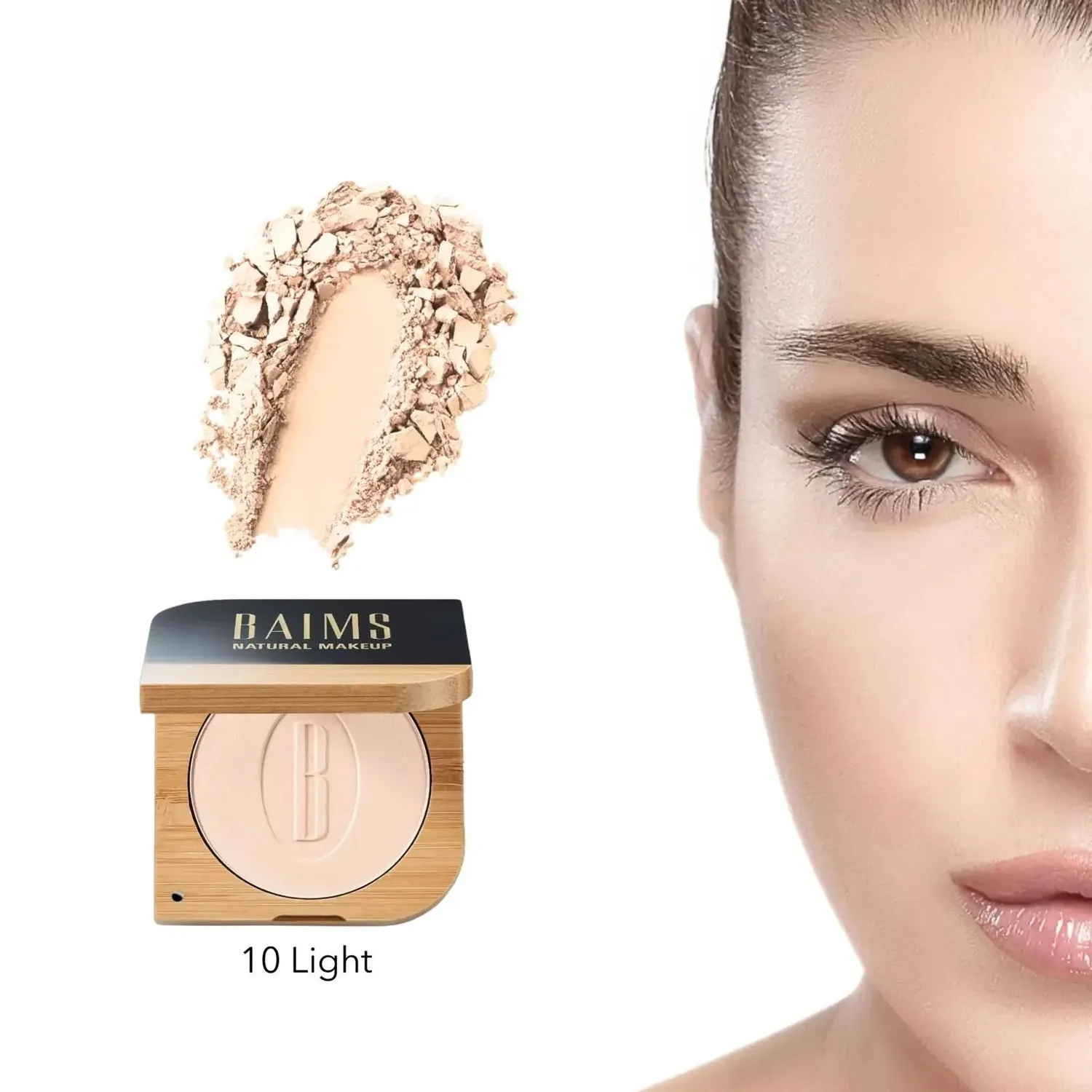 Baims Organic Cosmetics Poudre Minérale Compacte 10 Light