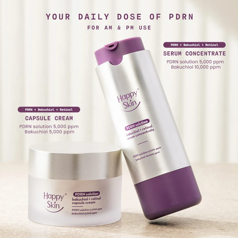 Happy Skin PDRN Bakuchiol Retinol crème capsules éclat