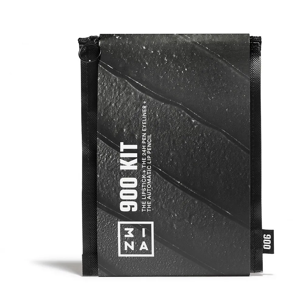 3INA The 900 Look Kit maquillage noir mat 3 pièces