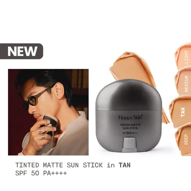 Happy Skin David Stick solaire teinté mat SPF50 Medium
