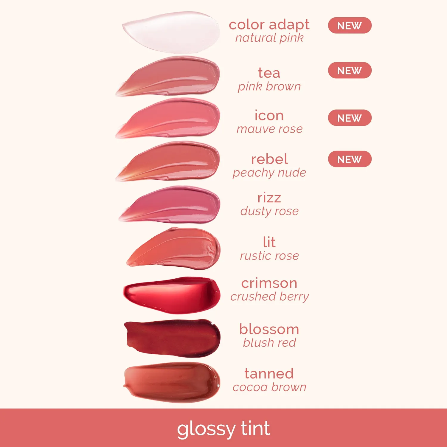Generation Happy Skin Glossy Tint gloss teinte Crimson
