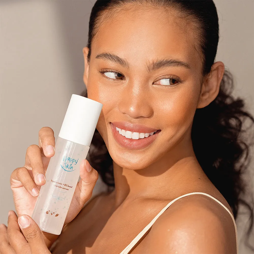 Happy Skin Hyaluronic + B3 Boost sérum capsules éclat