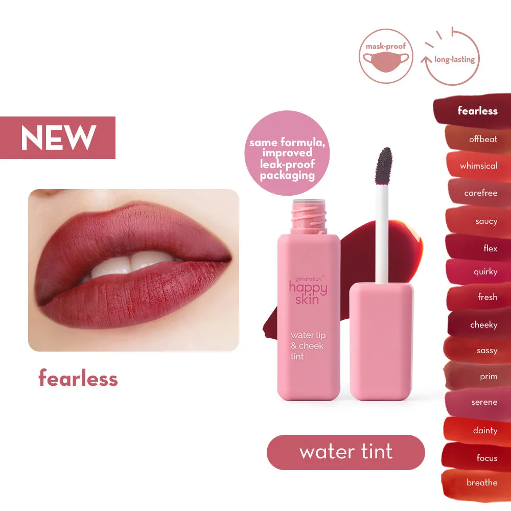 Happy Skin Water Lip & Cheek Tint encre lèvres joues longue tenue