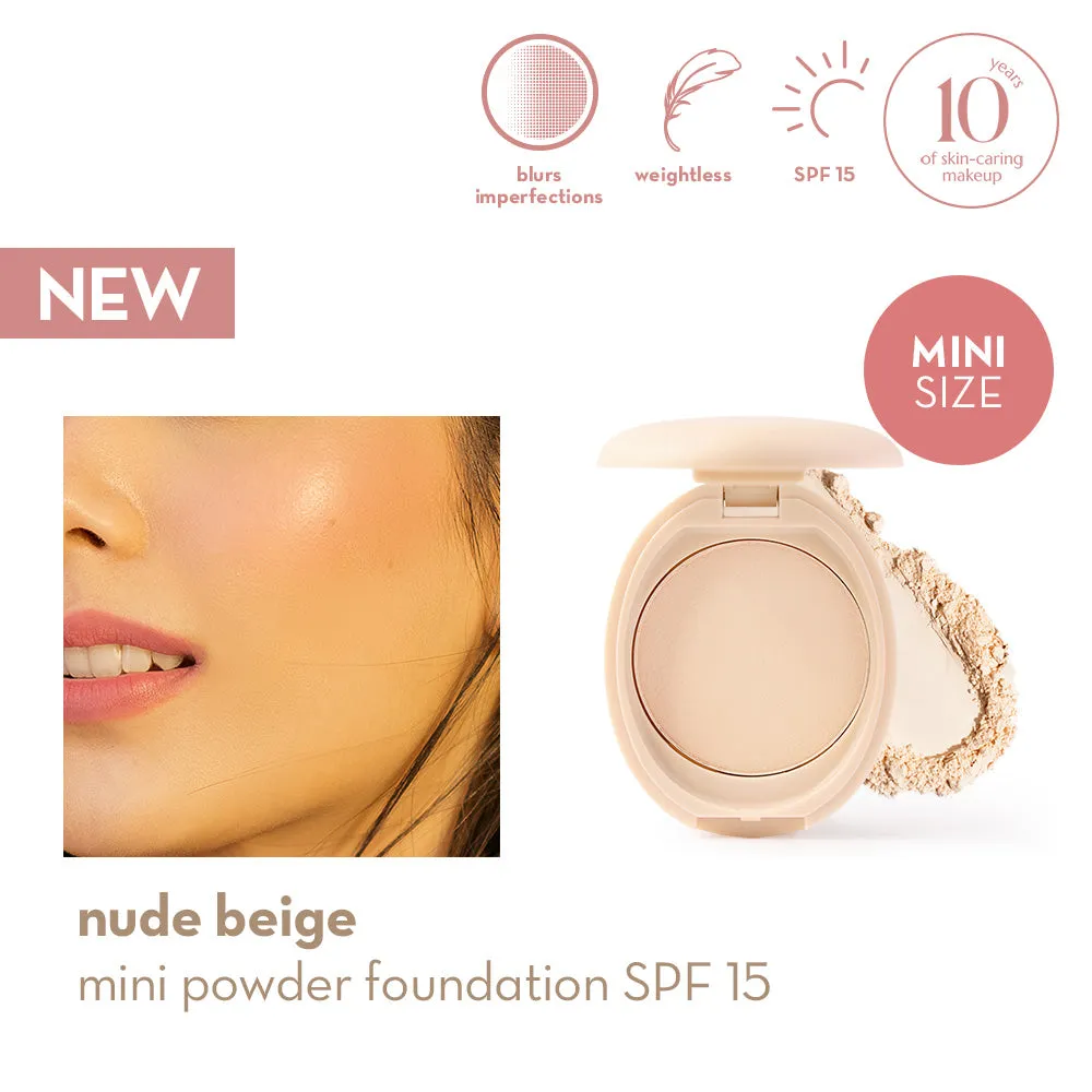 Happy Skin Off Duty Mini fond de teint poudre Skin SPF15