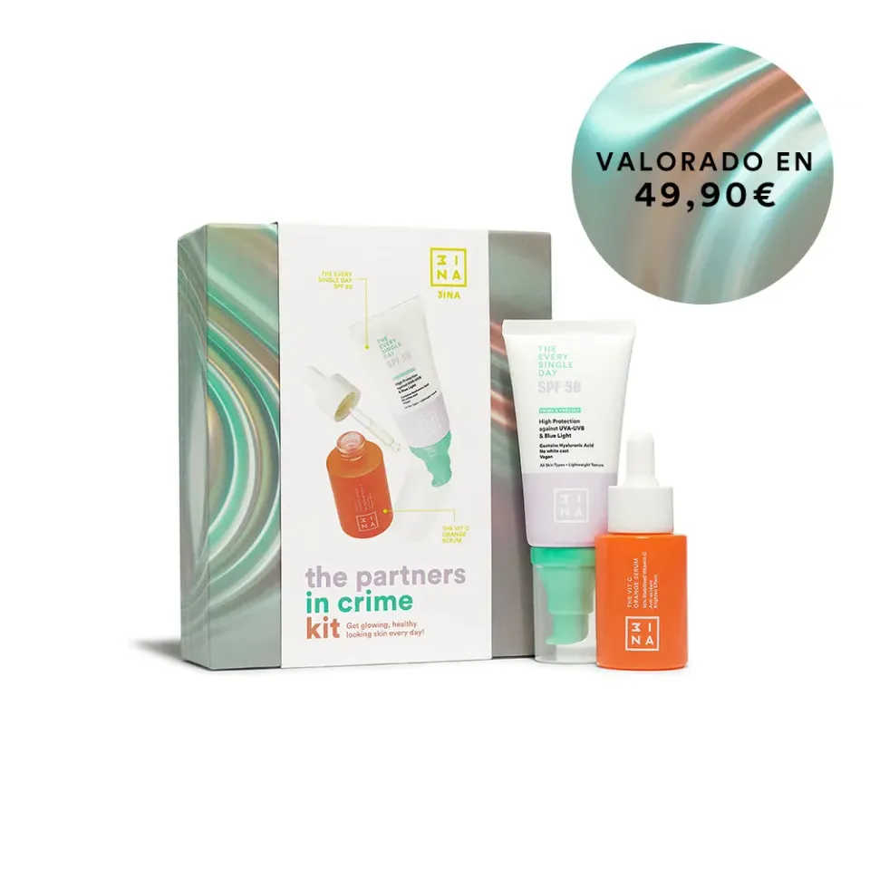 3INA Partners in Crime Kit kit soin vitamine C SPF50 éclat