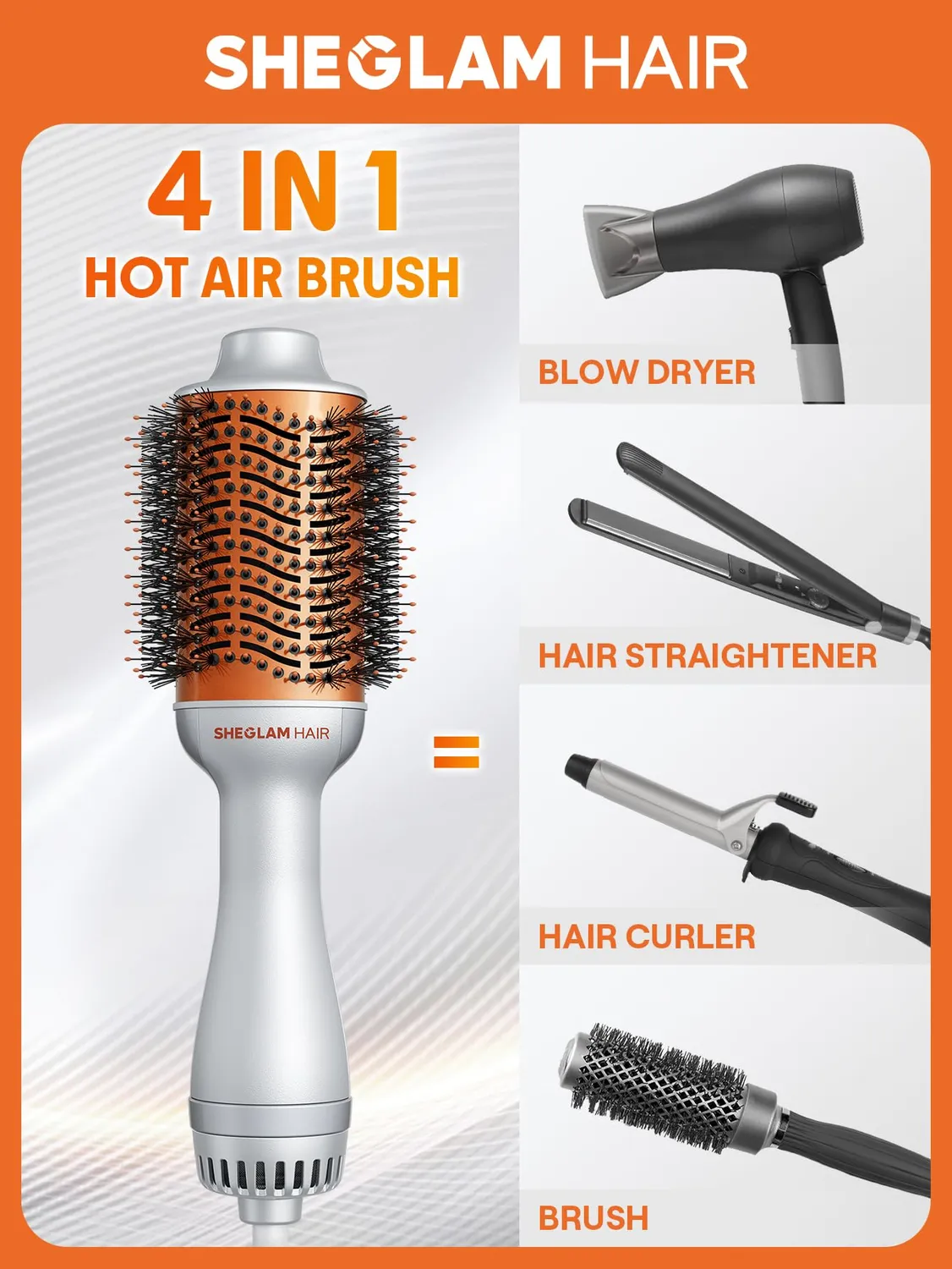 SHEGLAM Blowout Bliss brosse à air chaud 4-en-1 61mm 71mm