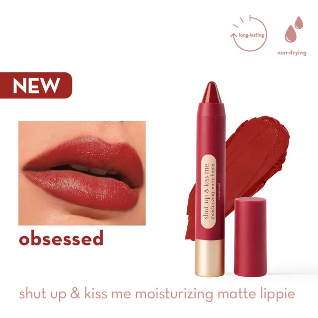 Happy Skin Shut Up and Kiss Me rouge à lèvres Obsessed mat