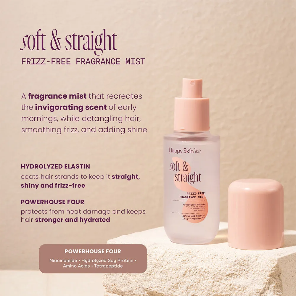 Happy Skin Soft Straight brume cheveux anti-frisottis parfumée