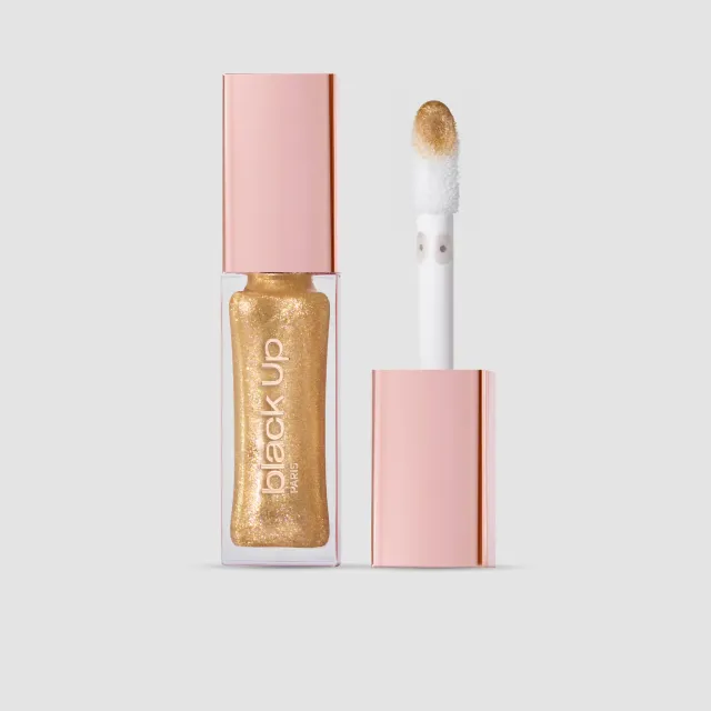 Black Up Glowry Lip Oil gloss huile 24k doré scintillant