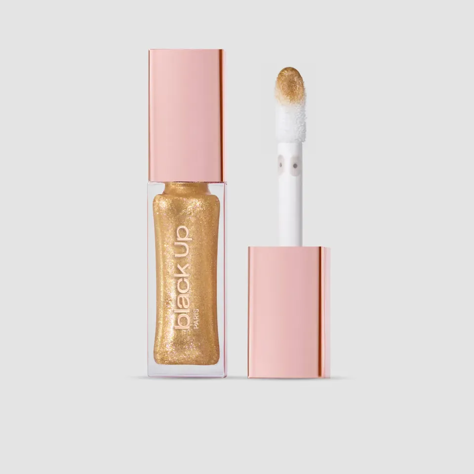 Black Up Glowry Lip Oil gloss huile 24k doré scintillant