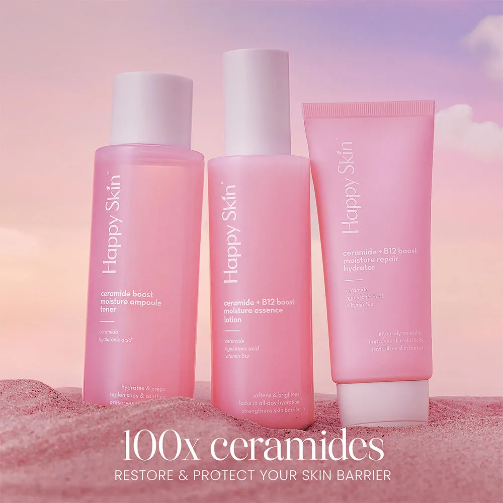 Happy Skin Ceramide + B12 Boost lotion essence hydratante