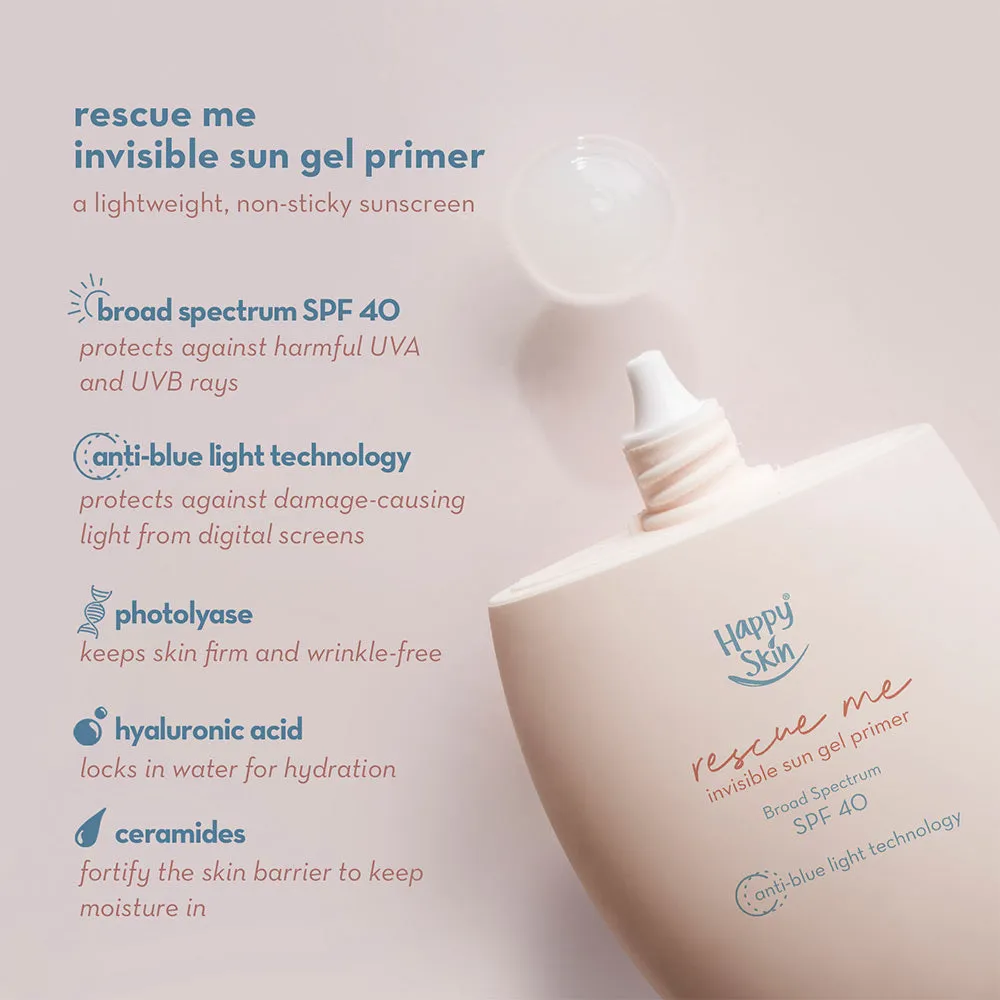 Happy Skin Rescue Me Invisible Sun Gel Primer base SPF 40 invisible