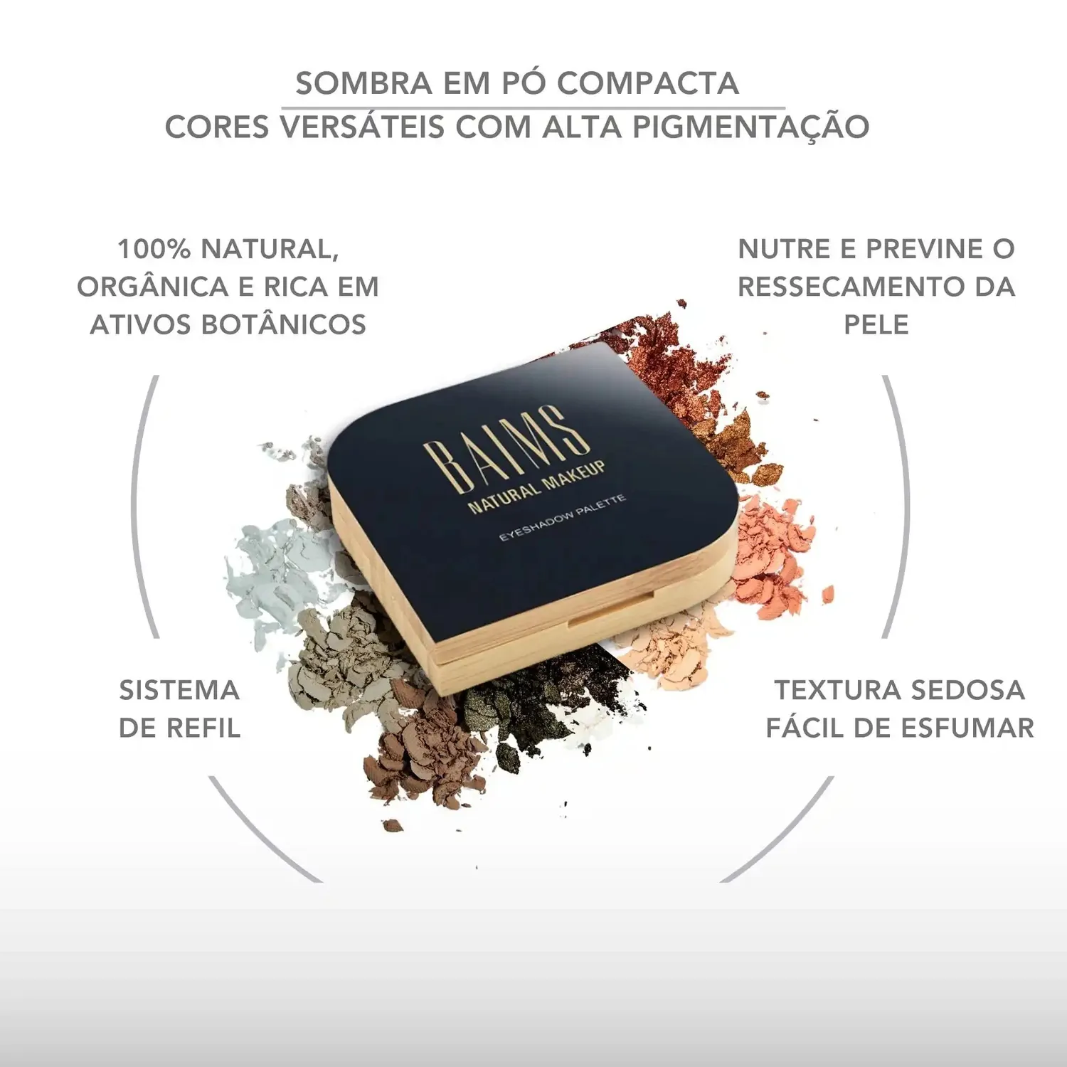 Baims Eyeshadow palette fard à paupières 4 teintes bambou
