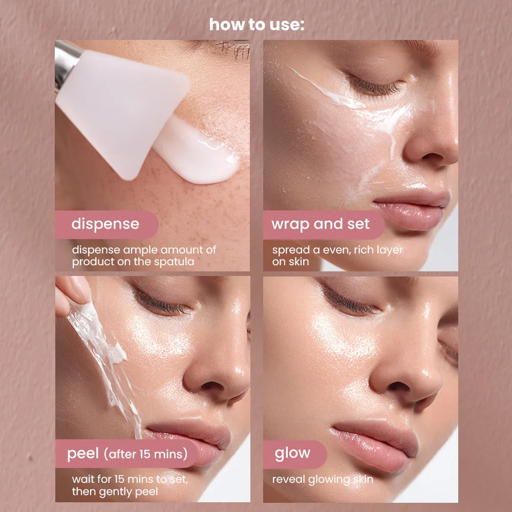 Happy Skin Ceramide Peptide Boost masque wrapping peel-off lift éclat