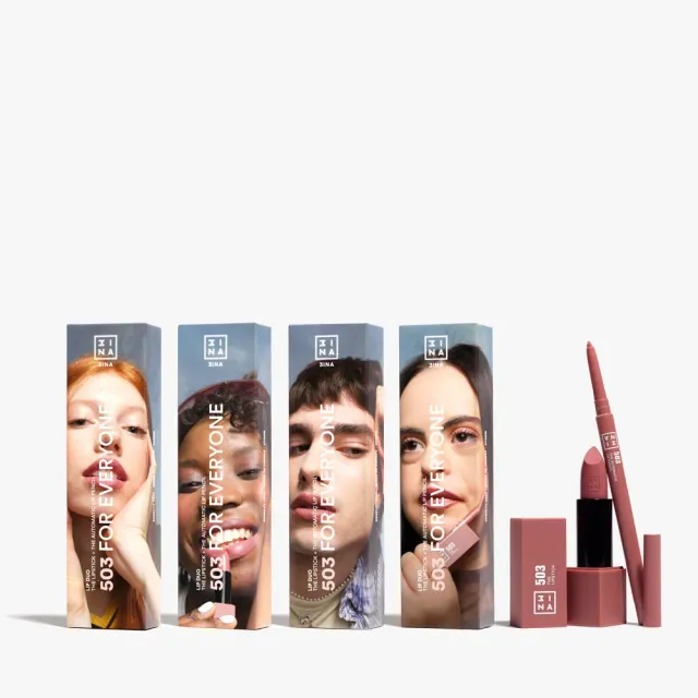 3INA For Everyone lip duo rouge 503 nude rosé