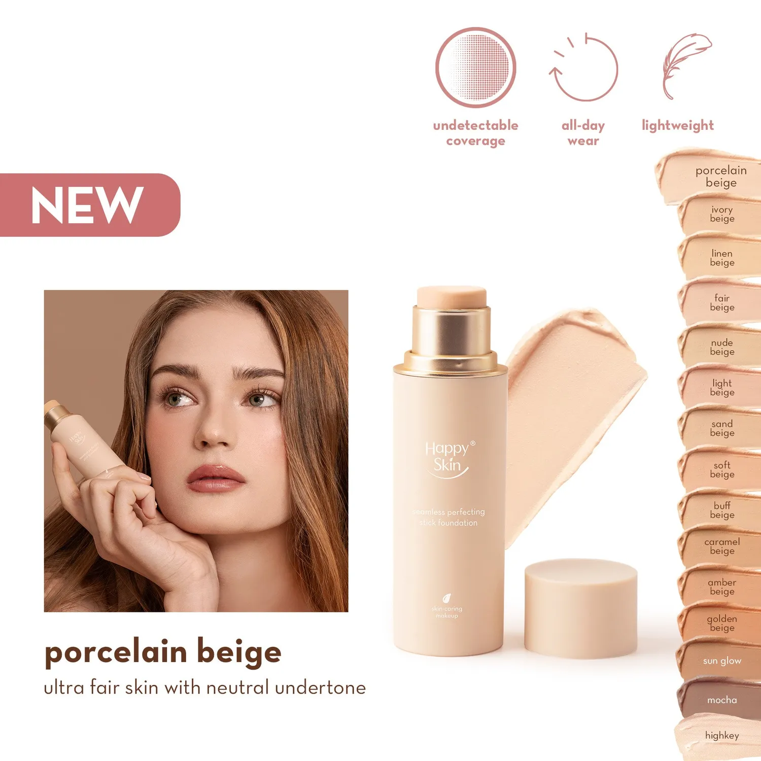 Happy Skin Off Duty stick fond de teint Porcelain Beige