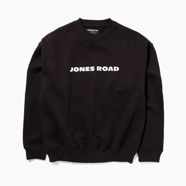Jones Road The Classic Crew Sweat Noir Coton Oversize