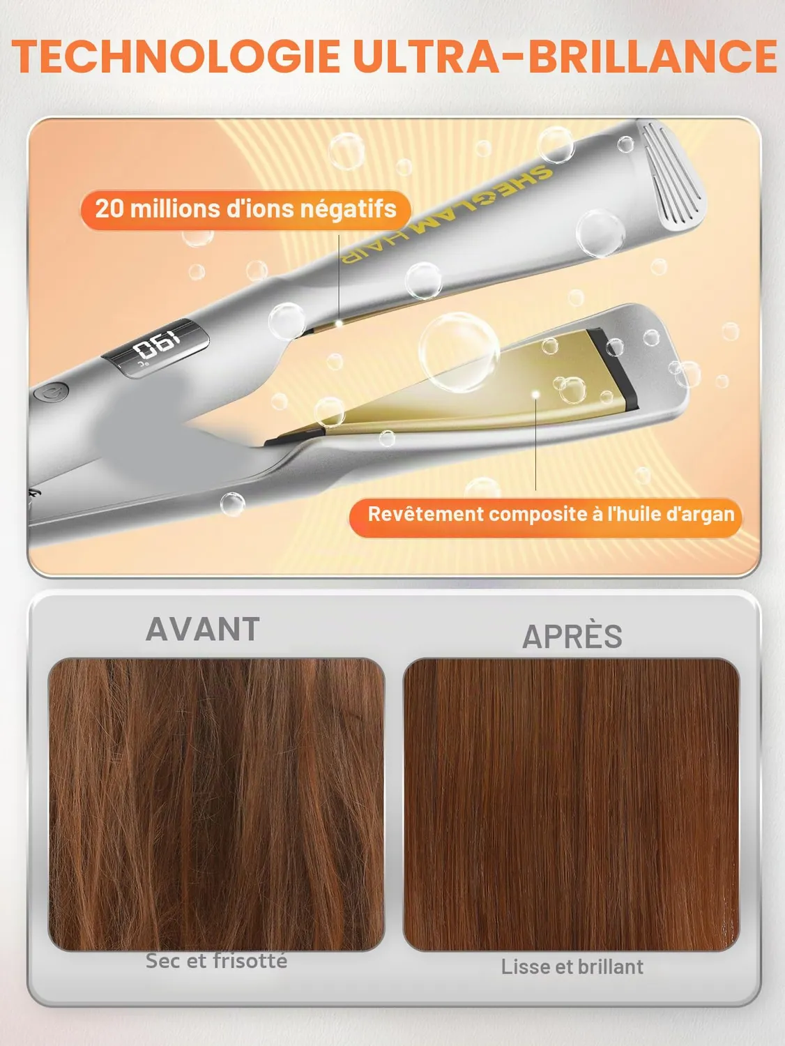 SHEGLAM Sleek Chic Twist Kiss lisseur 2-en-1 ionique