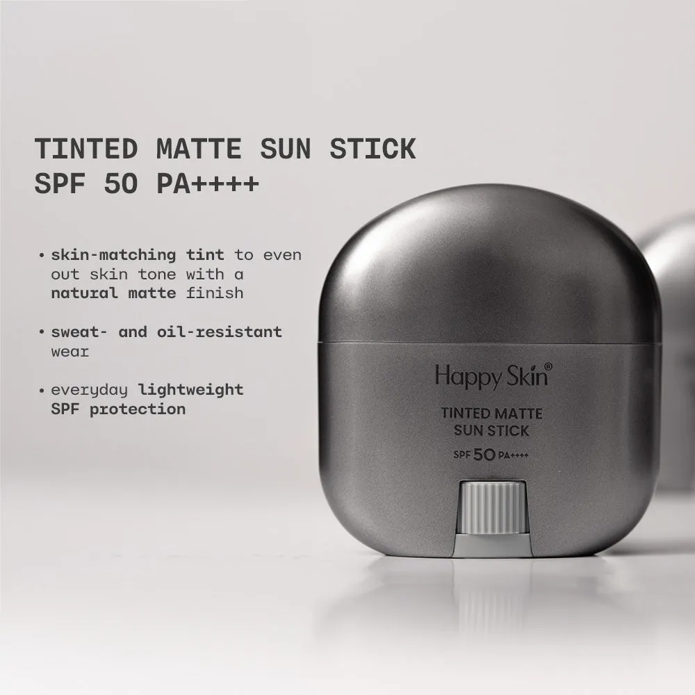 Happy Skin David Stick solaire teinté mat SPF50 Medium
