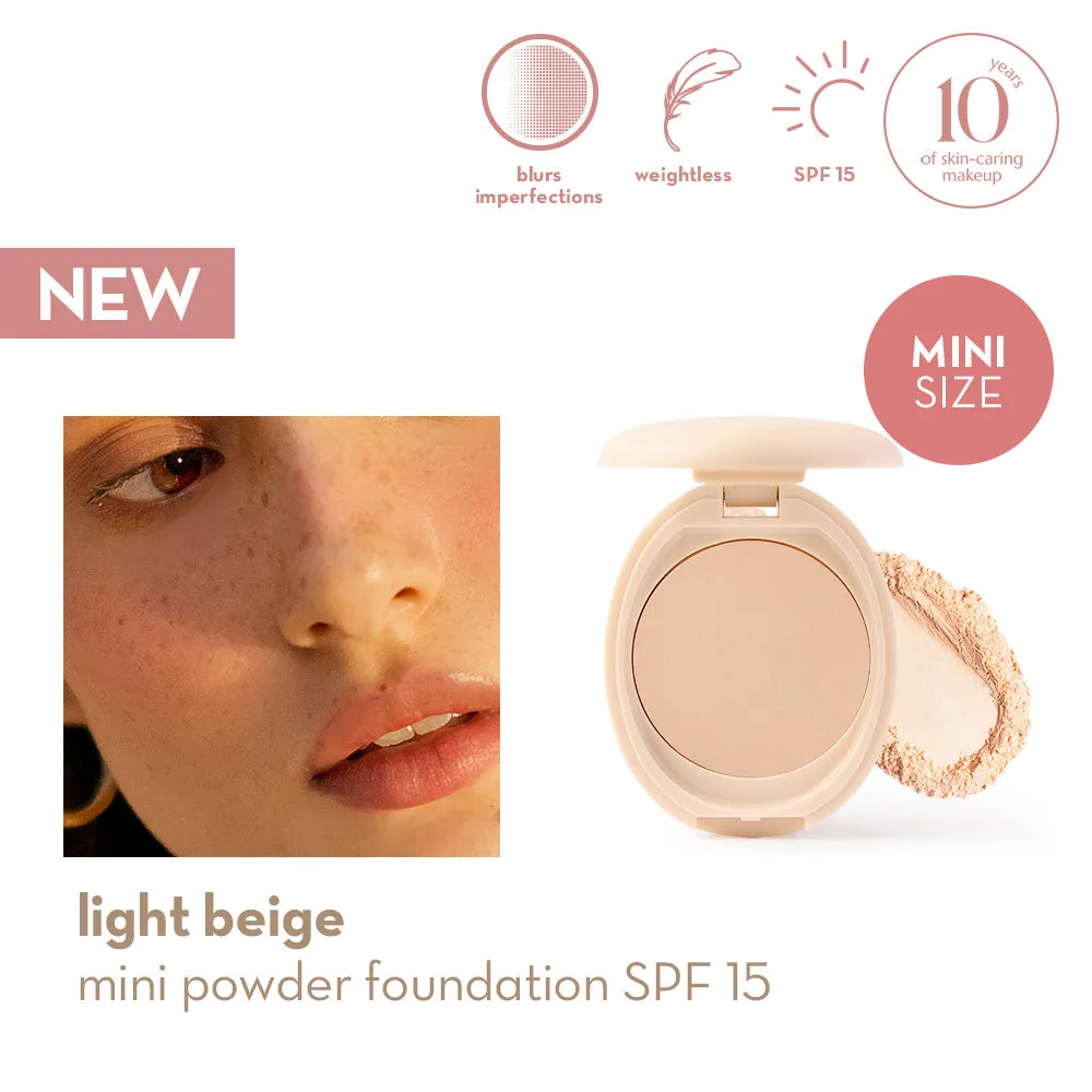 Happy Skin Off Duty Mini fond de teint poudre Skin SPF15